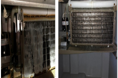 Notice the difference? Ice machine being cleaned before and after.