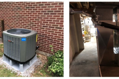 Installation of a new Trane XR series heat pump with an oil furnace being used as an auxiliary heat source in Keyser, WV.